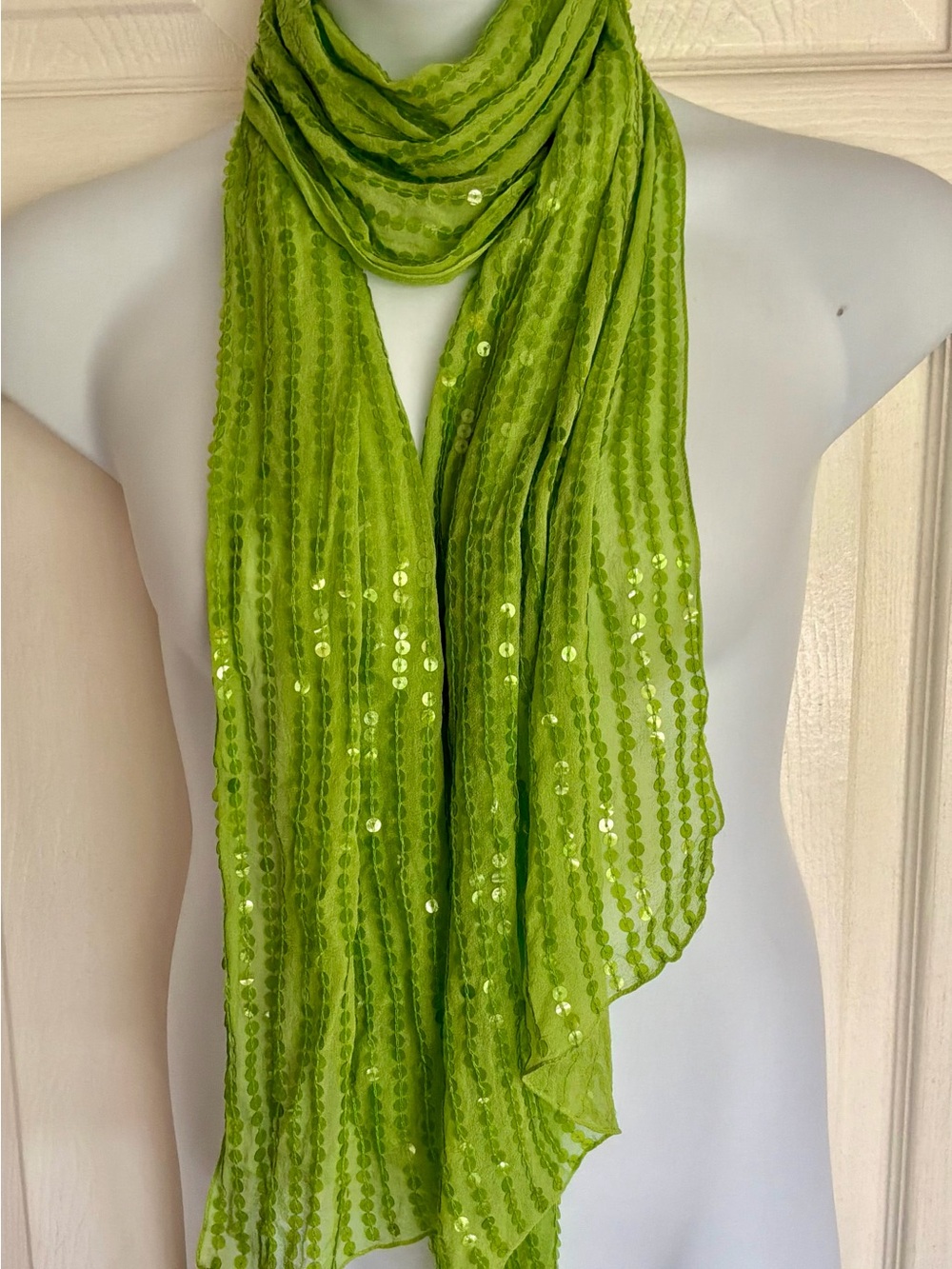 Embellished Silk scarf